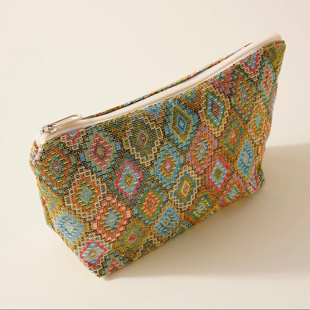 Multi-Color diamond print pouch - Picture 2 of 3